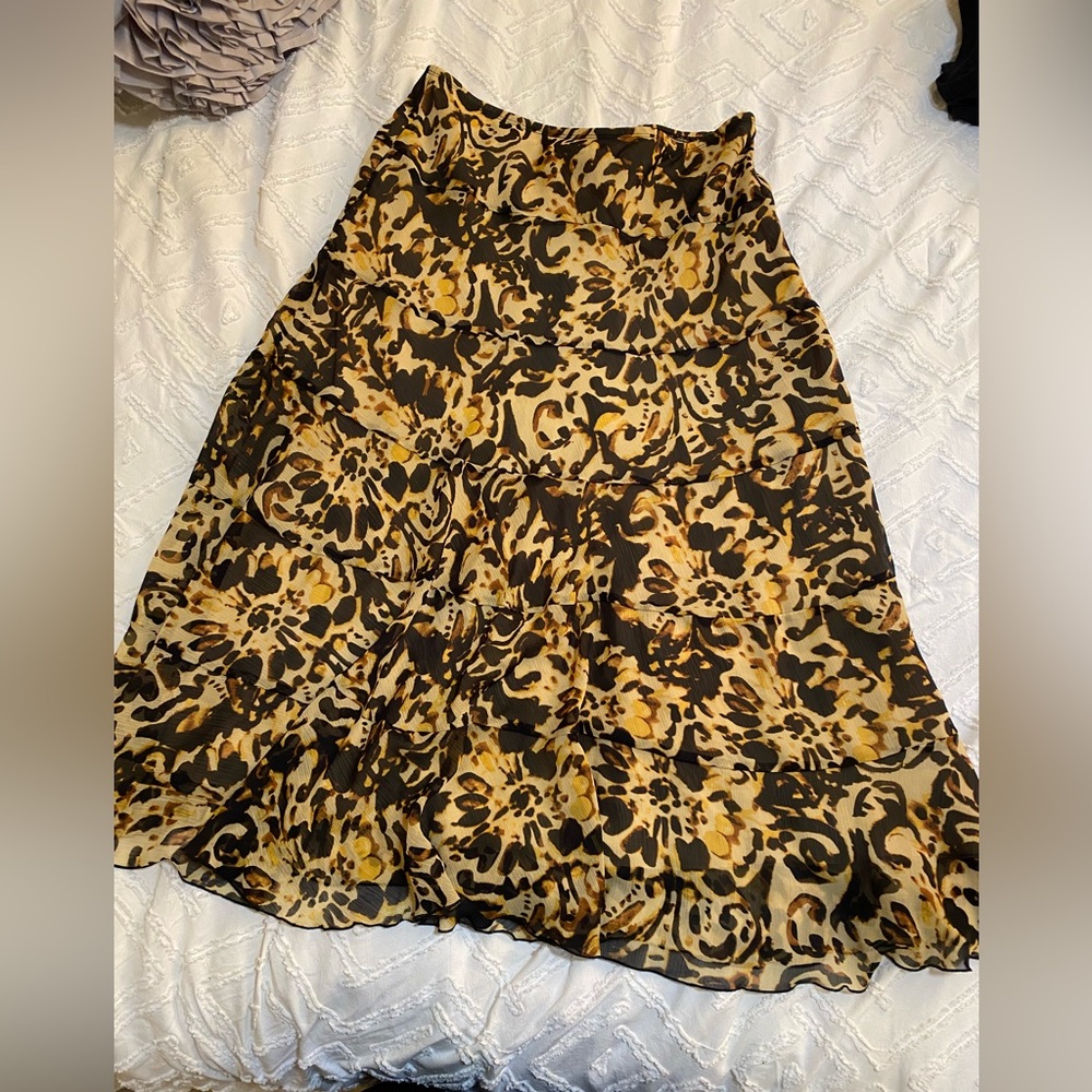 Ruby Rd Leopard maxi skirt 14